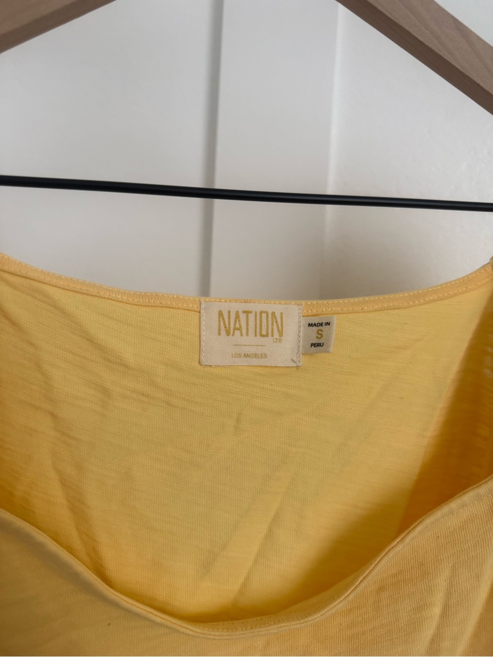 Nation LTD Yellow Long Puff Sleeve Top - Picture 2 of 3